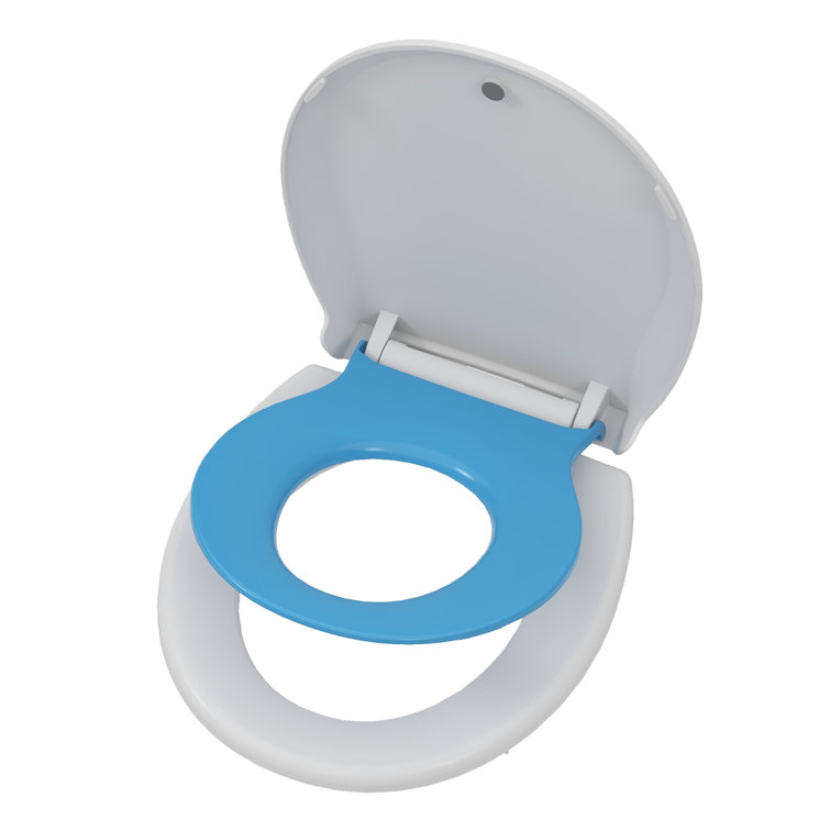 Blue round 2024 toilet seat